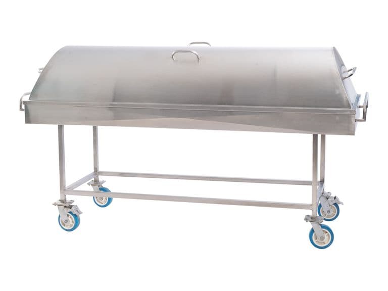 Chariot de transfert Preservus MLM-22, couverture inox amovible, roulettes freinées